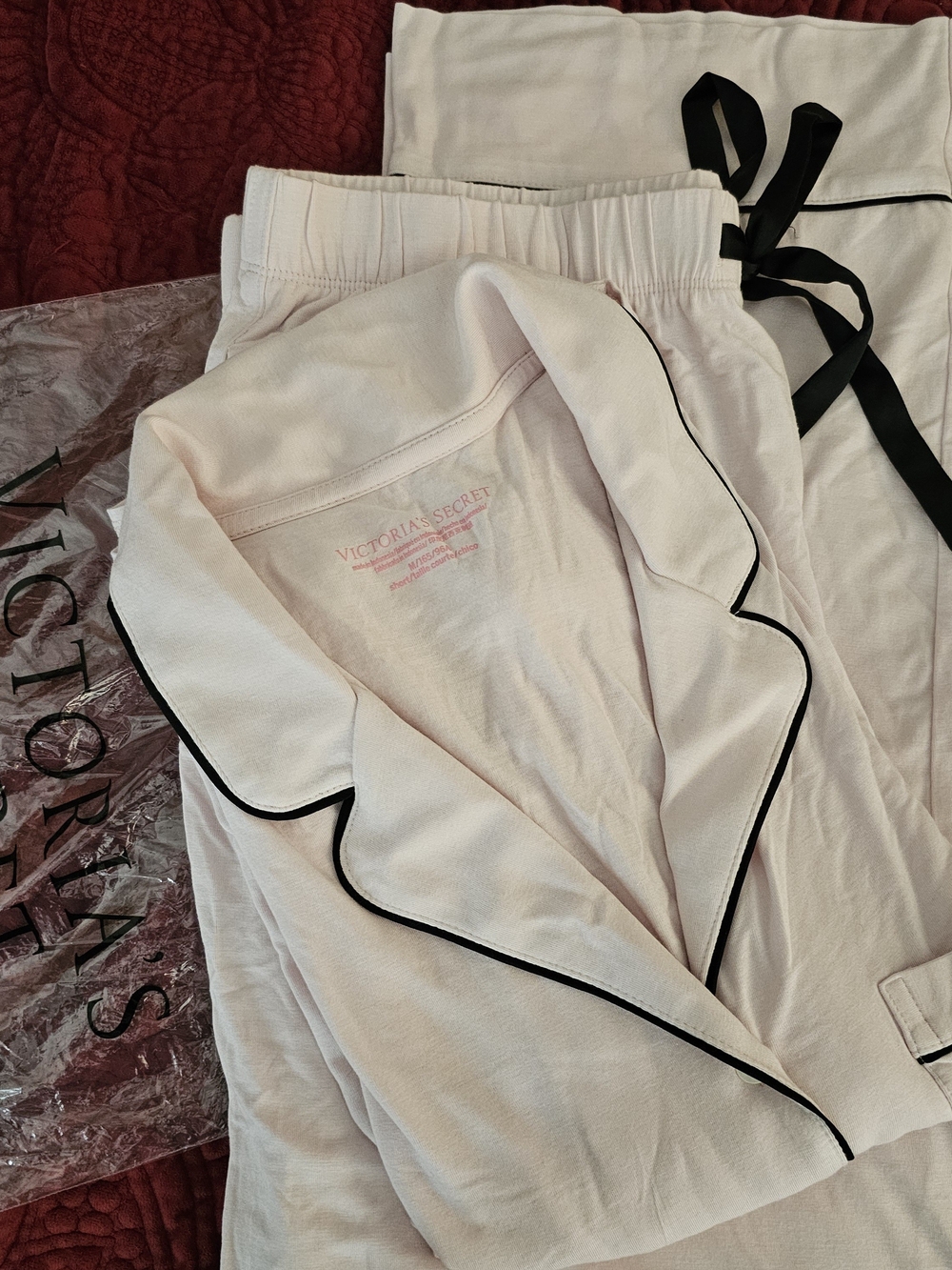 Victoria's Secret Pink Piped Pajama Set